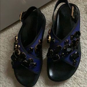 Marni Woman’s Crystal Crisscross sandals
